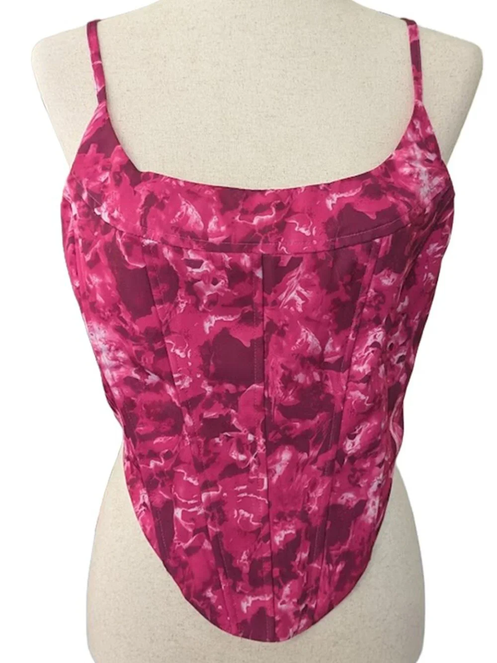 NWOT FashionNova Bring Me Flowers Corset Top in Fuchsia - Picture 5 of 16